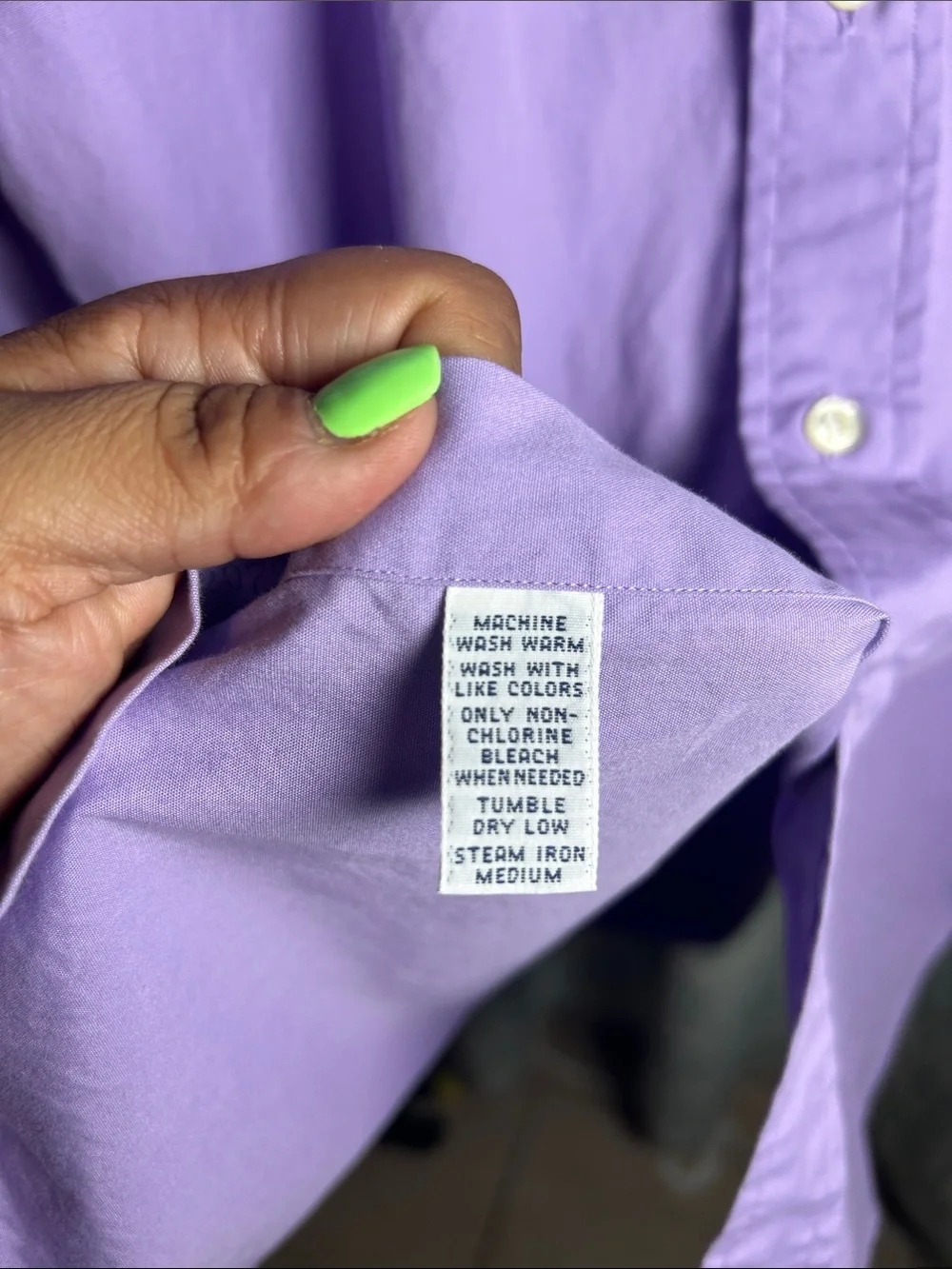 Polo by Ralph Lauren Men's Lavender Long-Sleeve Button-Down Shirt